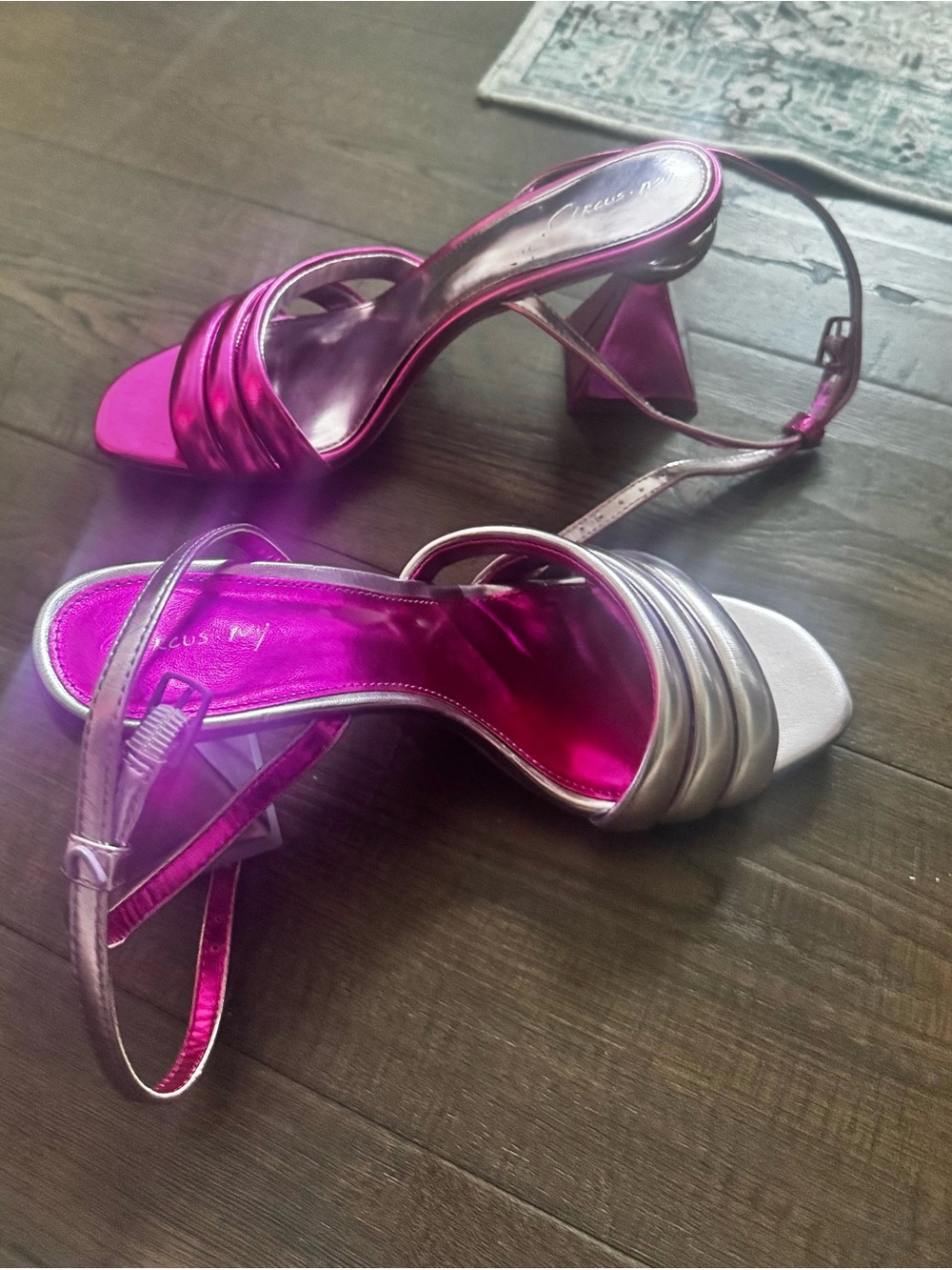 Circus Pink & Purple Metallic Heels